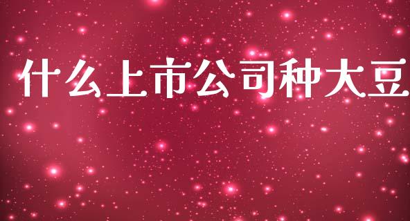 什么上市公司种大豆_https://www.apanben.com_期货学院_第1张