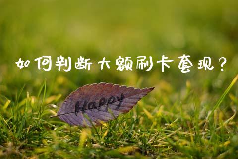 如何判断大额刷卡套现?_股票怎么玩_第1张_安贝财经网 如何判断大额刷卡套现?_https://www.apanben.com_股票怎么玩_第1张