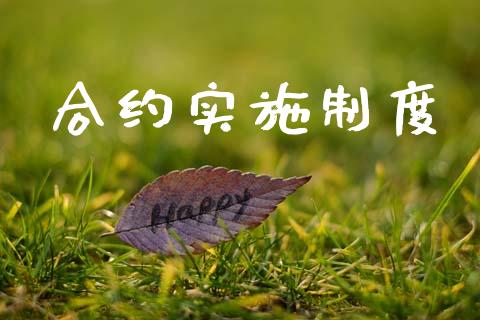 合约实施制度_https://www.apanben.com_股市分析_第1张