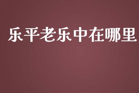 乐平老乐中在哪里_https://www.apanben.com_股票怎么玩_第1张