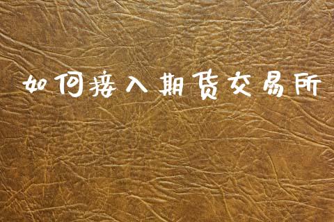 如何接入期货交易所_https://www.apanben.com_国际财经_第1张