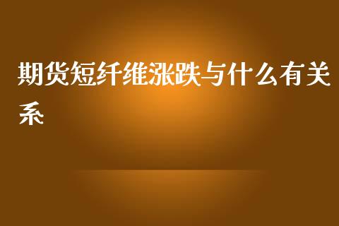 期货短纤维涨跌与什么有关系_https://www.apanben.com_国际财经_第1张