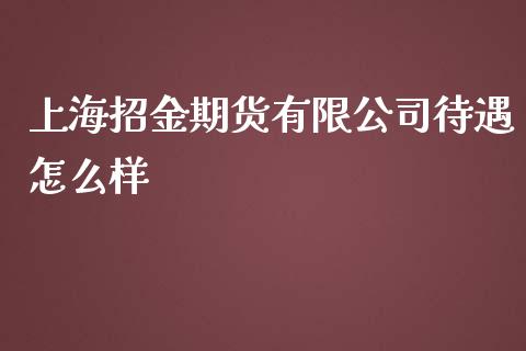 上海招金期货有限公司待遇怎么样_https://www.apanben.com_国际期货_第1张