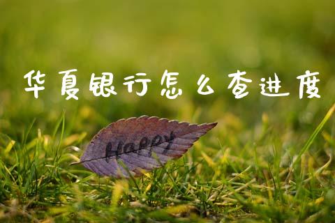 华夏银行怎么查进度_https://www.apanben.com_期货学院_第1张