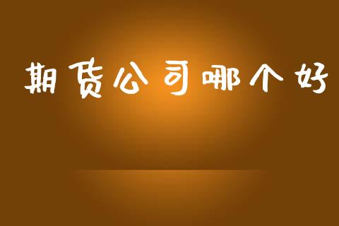 期货公司哪个好_https://www.apanben.com_财经资讯_第1张