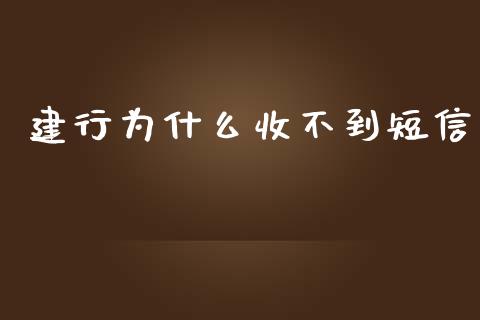 建行为什么收不到短信_https://www.apanben.com_期货学院_第1张