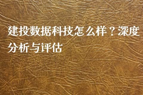 建投数据科技怎么样？深度分析与评估_https://www.apanben.com_期货学院_第1张