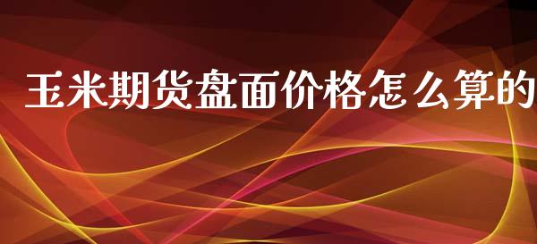 玉米期货盘面价格怎么算的_https://www.apanben.com_股票怎么玩_第1张