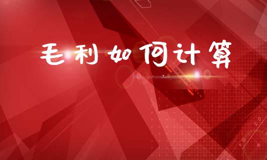 毛利如何计算_https://www.apanben.com_财经资讯_第1张