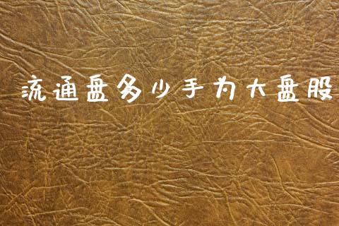 流通盘多少手为大盘股_https://www.apanben.com_期货学院_第1张