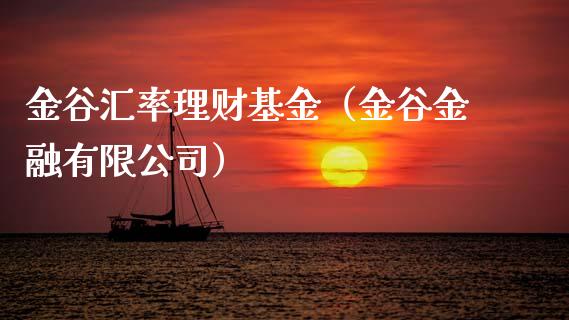 金谷汇率理财基金（金谷金融有限公司）_https://www.apanben.com_国际财经_第1张