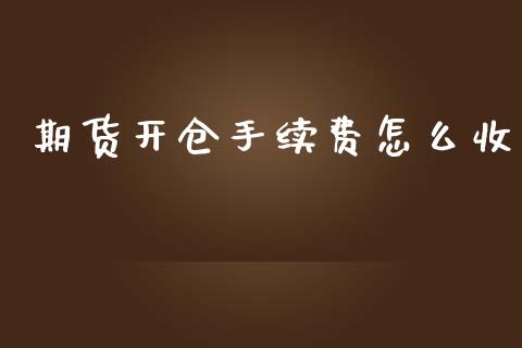 期货开仓手续费怎么收_https://www.apanben.com_国际期货_第1张