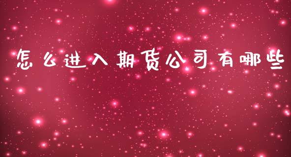 怎么进入期货公司有哪些_https://www.apanben.com_股票怎么玩_第1张