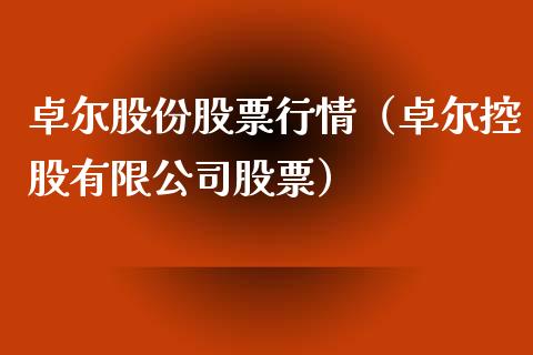 卓尔股份股票行情（卓尔控股有限公司股票）_https://www.apanben.com_股市分析_第1张
