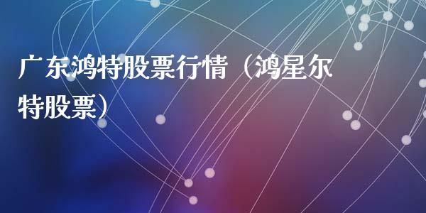 广东鸿特股票行情（鸿星尔特股票）_https://www.apanben.com_股市指导_第1张