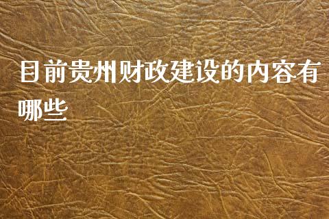 目前贵州财政建设的内容有哪些_https://www.apanben.com_在线喊单_第1张