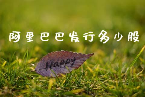 阿里巴巴发行多少股_https://www.apanben.com_期货学院_第1张