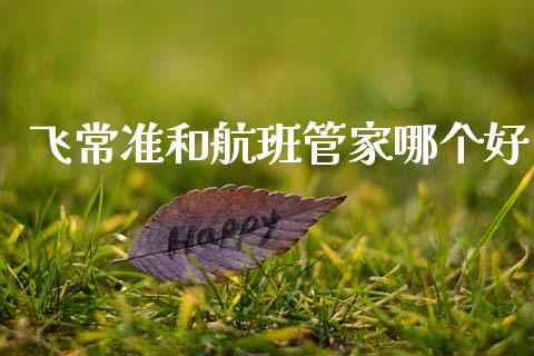 飞常准和航班管家哪个好_https://www.apanben.com_股市指导_第1张