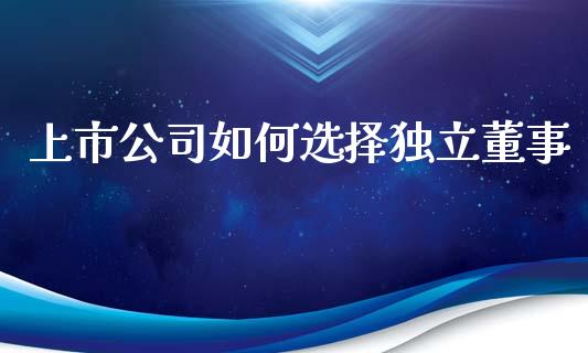 上市公司如何选择独立董事_在线喊单_第1张_安贝财经网 上市公司如何选择独立董事_https://www.apanben.com_在线喊单_第1张