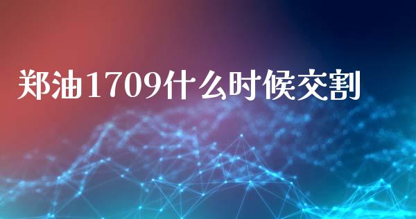 郑油1709什么时候交割_https://www.apanben.com_财经资讯_第1张