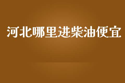 河北哪里进柴油便宜_https://www.apanben.com_期货学院_第1张