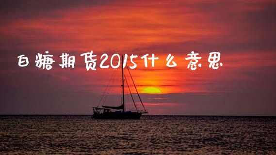 白糖期货2O15什么意思_https://www.apanben.com_国际期货_第1张