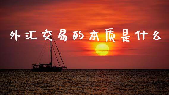 外汇交易的本质是什么_https://www.apanben.com_股市指导_第1张