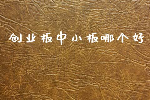 创业板中小板哪个好_https://www.apanben.com_国际财经_第1张