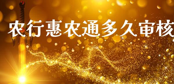 农行惠农通多久审核_https://www.apanben.com_财经资讯_第1张
