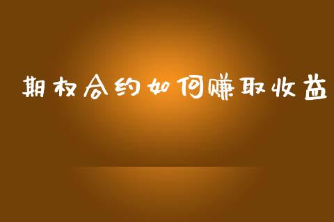期权合约如何赚取收益_https://www.apanben.com_财经资讯_第1张