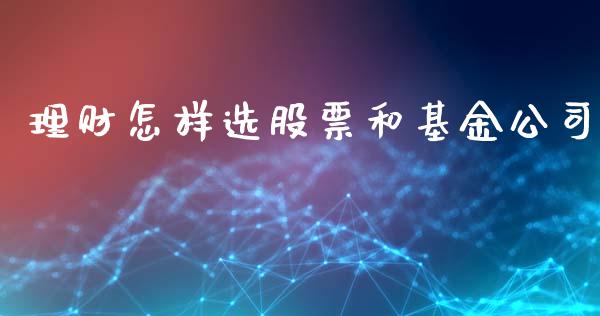 理财怎样选股票和基金公司_https://www.apanben.com_财经资讯_第1张