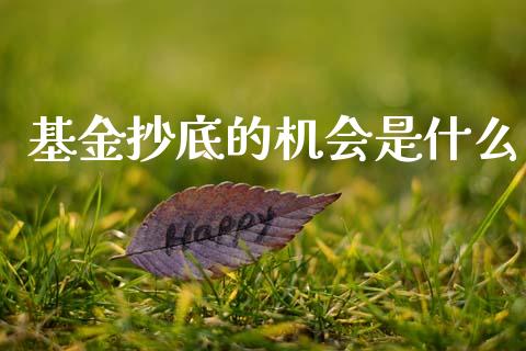 基金抄底的机会是什么_https://www.apanben.com_在线喊单_第1张