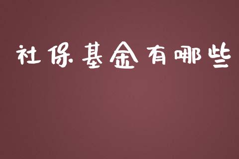社保基金有哪些_https://www.apanben.com_在线喊单_第1张