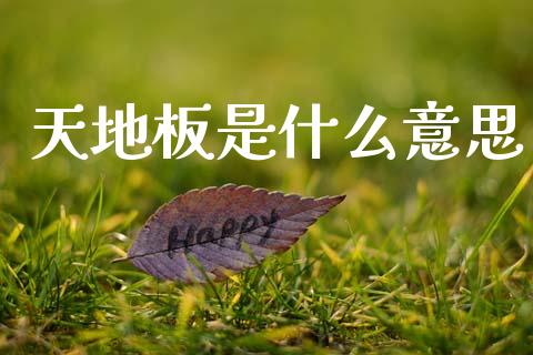 天地板是什么意思_https://www.apanben.com_股票怎么玩_第1张