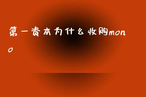 第一资本为什么收购mono_https://www.apanben.com_股票怎么玩_第1张
