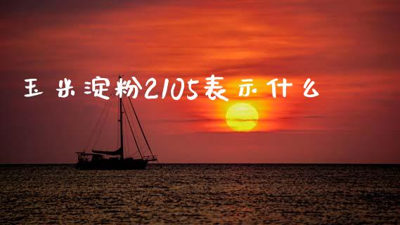 玉米淀粉2105表示什么_https://www.apanben.com_国际期货_第1张