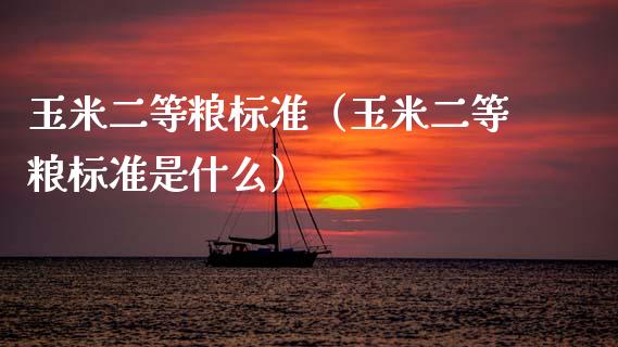 玉米二等粮标准（玉米二等粮标准是什么）_https://www.apanben.com_期货学院_第1张
