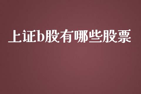 上证b股有哪些股票_https://www.apanben.com_股票怎么玩_第1张