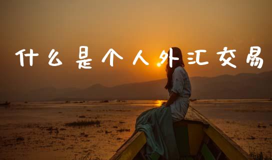 什么是个人外汇交易_https://www.apanben.com_股市指导_第1张