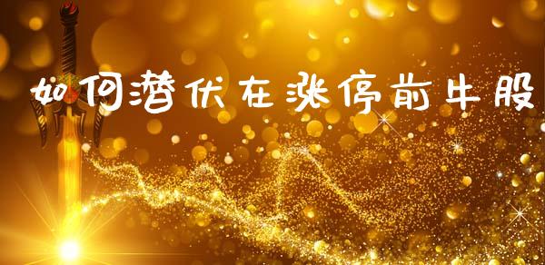 如何潜伏在涨停前牛股_https://www.apanben.com_在线喊单_第1张