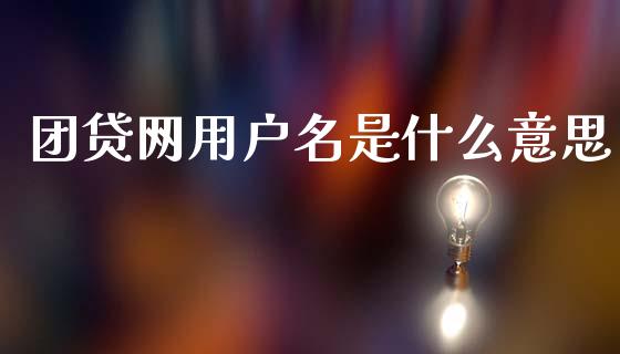 团贷网用户名是什么意思_https://www.apanben.com_股票怎么玩_第1张