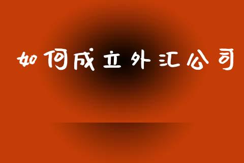 如何成立外汇公司_https://www.apanben.com_国际财经_第1张