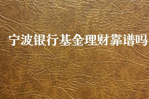 宁波银行基金理财靠谱吗_https://www.apanben.com_国际财经_第1张