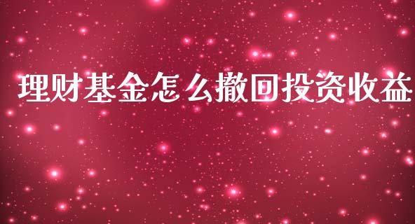 理财基金怎么撤回投资收益_https://www.apanben.com_财经资讯_第1张