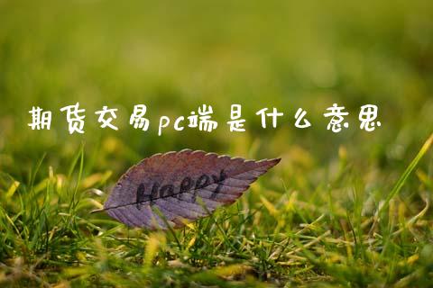 期货交易pc端是什么意思_https://www.apanben.com_股市指导_第1张