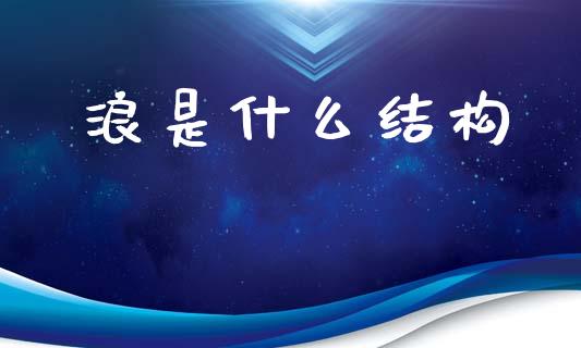 浪是什么结构_https://www.apanben.com_国际期货_第1张