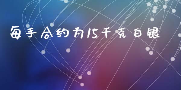 每手合约为15千克白银_https://www.apanben.com_国际期货_第1张