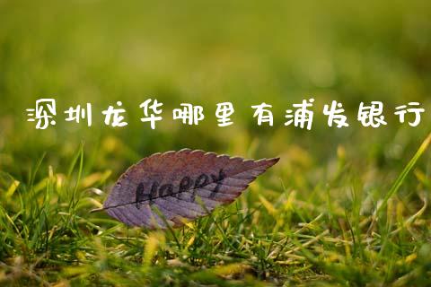 深圳龙华哪里有浦发银行_https://www.apanben.com_国际期货_第1张