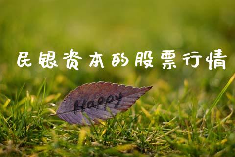 民银资本的股票行情_https://www.apanben.com_股市指导_第1张