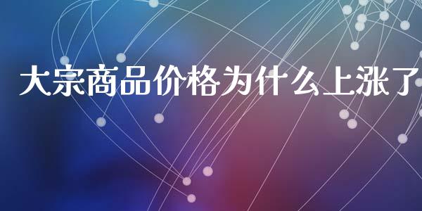 大宗商品价格为什么上涨了_https://www.apanben.com_股市指导_第1张